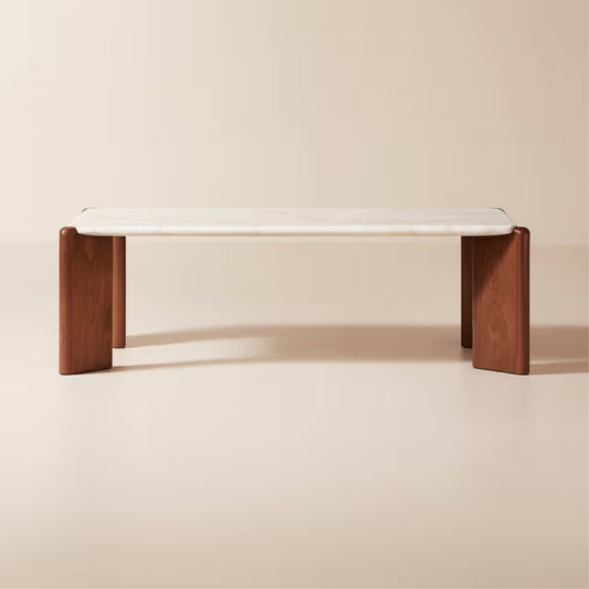 Tatvaacasa Marble Top Coffee Table