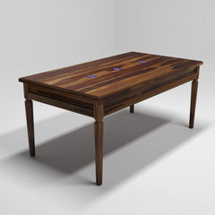 Tatvaacasa Solid Sheesham Wood Dining Table with Classic Border Design