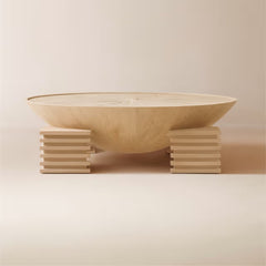 Round Modern Natural Coffee Table