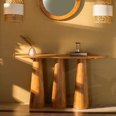 Oak Wood Console Table