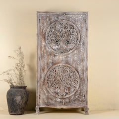 Hand Carved Mango Wood Wardrobe
