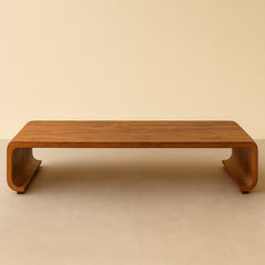 Tatvaacasa Modern Walnut Finish Coffee Table