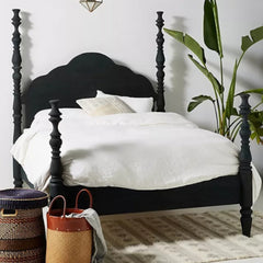 Mango Wood Four-Poster Bed
