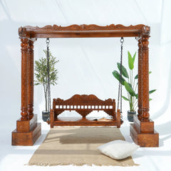 Wooden Natural Swing for Balcony