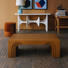Tatvaacasa Modern Arch Brown Coffee Table