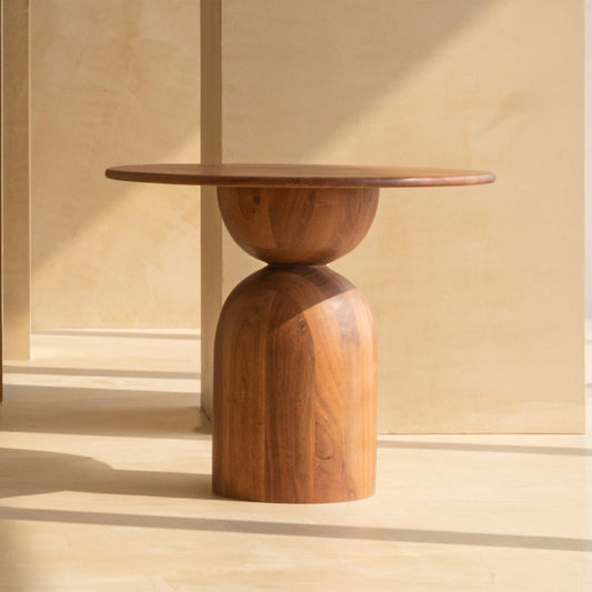 Round Wooden Side Table