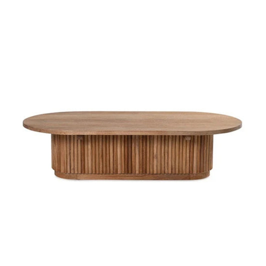 Tatvaacasa Modern Coffee Table Solid Wood
