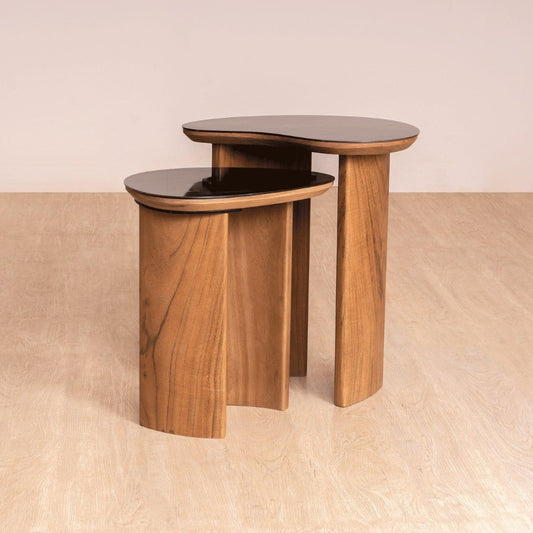 Marble Top Side Table Set of 2