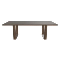 Tatvaacasa Modern Solid Wood & Metal Dining Table – Natural | Walnut Finish