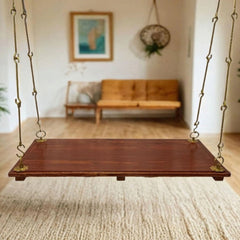 Wooden Natural Teak Finish Swing