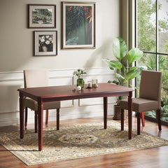 Tatvaacasa 6 Seater Solid Wood Dining table for Living & Dining Area