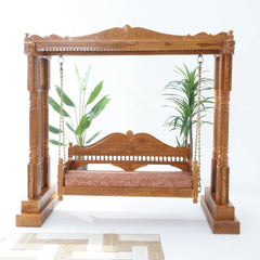 Mango Wood Heavy Carving Swing