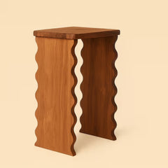 Tatvaacasa Modern Honey Finish Side Table