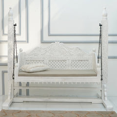 Mango Wooden White Wash Swing