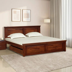 Solid Wood Storage Beds With Drawer