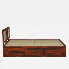 Sheesham Wood Queen Size Bed With Box Storage