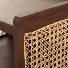 Modern Cane Side Table