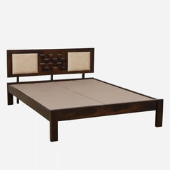 Solid Wood Queen Size Bed Without Storage