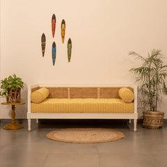 Modern Wooden Cane Sofa Couch