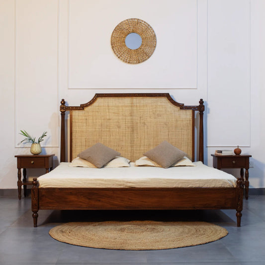 Mango Wooden Cane Bed