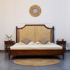 Mango Wooden Cane Bed