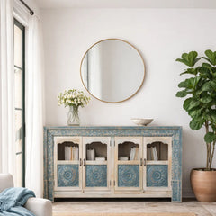 Hand Carved Mango Wood Sideboard