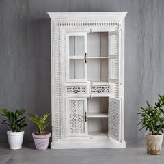 Modern Hand Carved Wooden Wardrobe