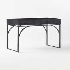 Tatvaacasa 3-Drawer Black Mango Console Table