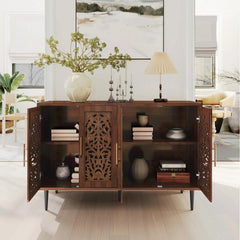 Storage Cabinet with 4 Doors Buffet Sideboard