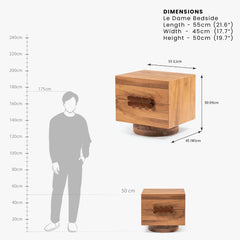 Wooden Bedside Table