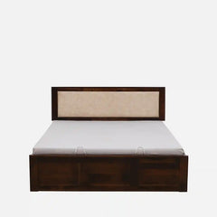 Solid Sheesham Wood King Size Bed With Hydraulic Storage