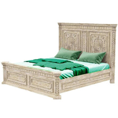 White Wash Hand Craving Bed