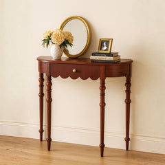 Tatvaacasa Modern Brown Console Table