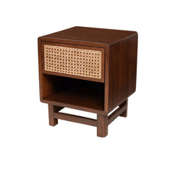 Modern Cane Bedside Table