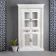 Modern Hand Carved Wooden Wardrobe