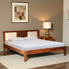 Sheesham Wood King Size Bed Without Storage