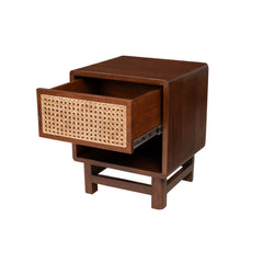 Modern Cane Bedside Table