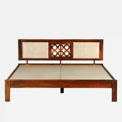 Sheesham Wood Queen Size Bed Without Storage