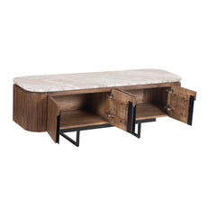 Tatvaacasa Modern Marble Top Tv Unit