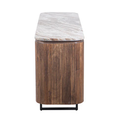 Marble Top Sideboard in Solid Wood Tv Unit