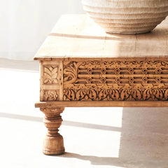 Modern Wooden Hand Carved Coffee Table