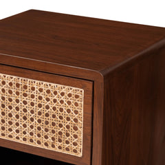 Modern Cane Bedside Table