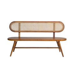 Modern Wooden Cane Bench