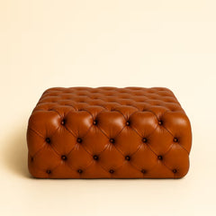 Tatvaacasa Monarch Leather Ottoman