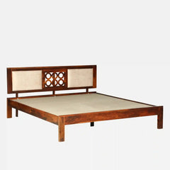 Sheesham Wood Queen Size Bed Without Storage