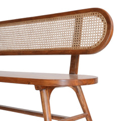 Modern Wooden Cane Bench