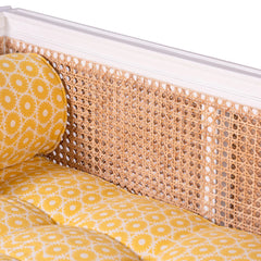 Modern Wooden Cane Sofa Couch