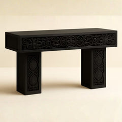 Tatvaacasa Modern Black Console Table