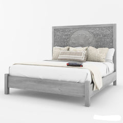 Hand Carved Wooden Headboard Bed