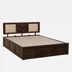 Sheesham Wood Queen Size Bed With Box Storage